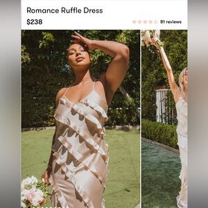Show Me Your Mumu Romance Ruffle Dress - Champagne
